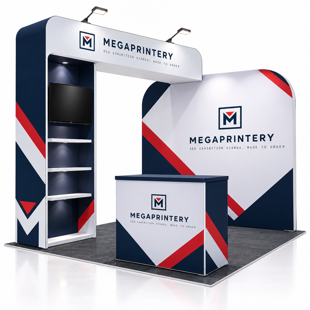 10x10ft Trade Show Booth Kit - C3 hero front