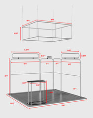 Portable Exhibit Display 10ft x 10ft - Model 30