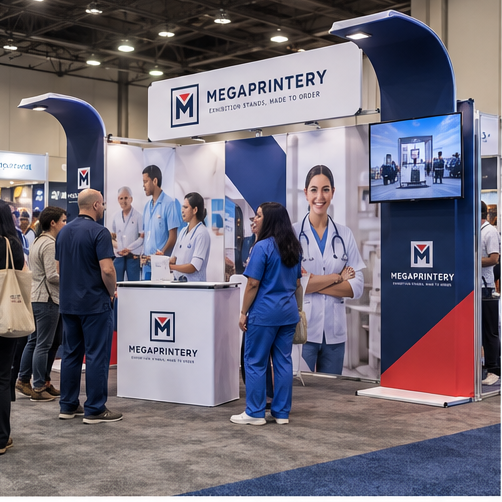 10x20ft Trade Show Booth Kit - B10 - healthcare expo use case
