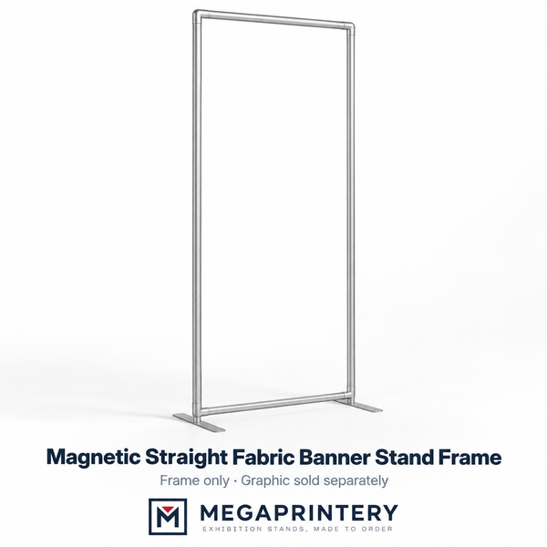 Magnetic Straight Fabric Banner Stand Frame — MEGAPRINTERY product hero image