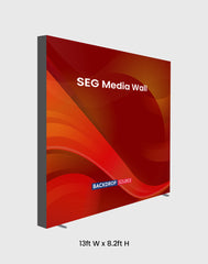 SEG Fabric Media Wall - 13ft W x 8.2ft H