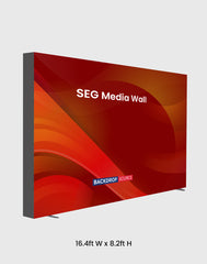 SEG Fabric Media Wall 16.4ft W x 8.2ft H