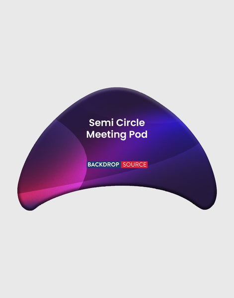 Semi-Circle Meeting Pod Fabric Display