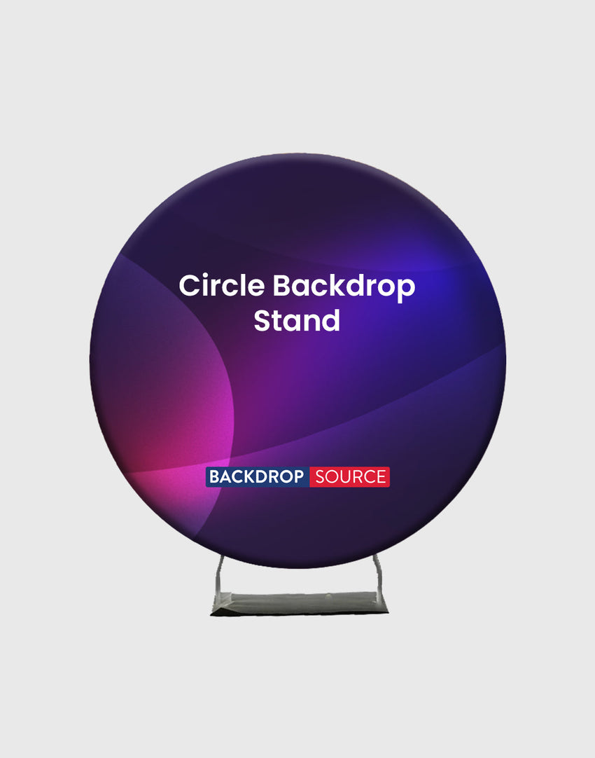 Custom Circle Fabric Backdrop Display