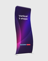 Vertical S-Shaped Fabric Banner Display
