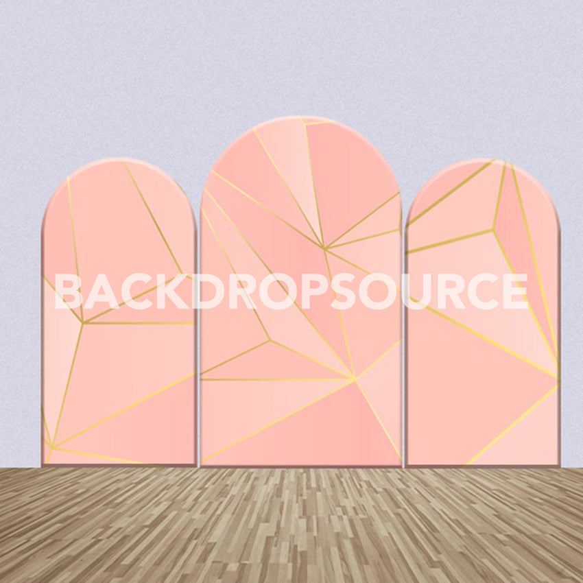 Peach Marble Themed Party Backdrop Media Sets for Birthday / Events/ Weddings - Backdropsource