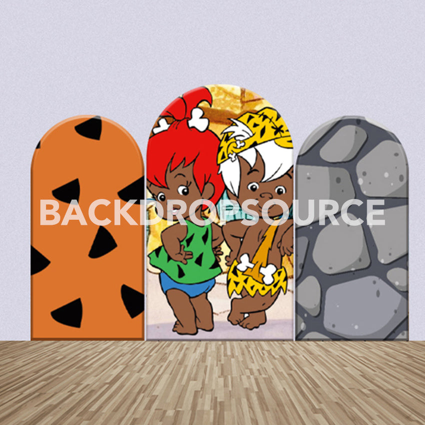 The Flintstones Themed Party Backdrop Media Sets for Birthday / Events/ Weddings - Backdropsource