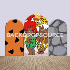 The Flintstones Themed Party Backdrop Media Sets for Birthday / Events/ Weddings - Backdropsource