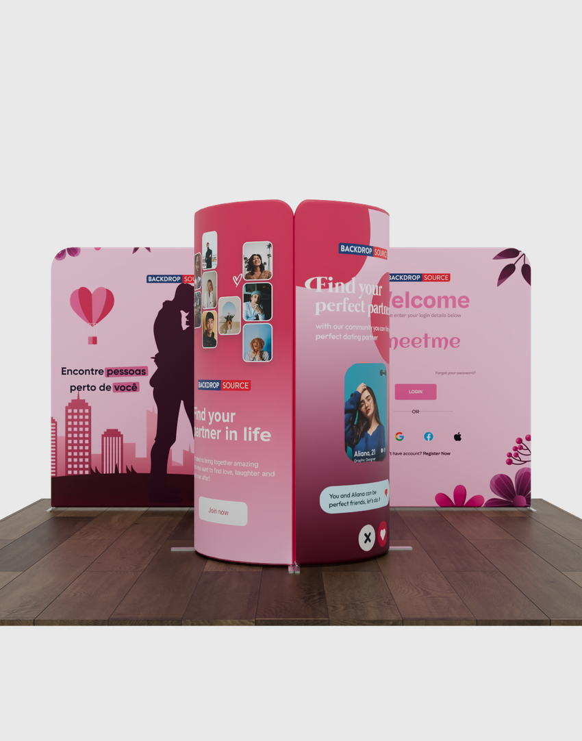 Magnetic Fabric Booth Display - Model 2 (13 x 10ft)