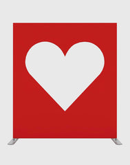 Straight Tension Fabric Media Wall – Heart Cutout