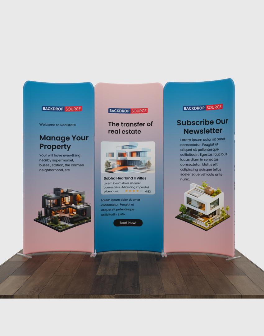 Magnetic Fabric Booth Display - Model 2 (6.5 x 6.5ft)