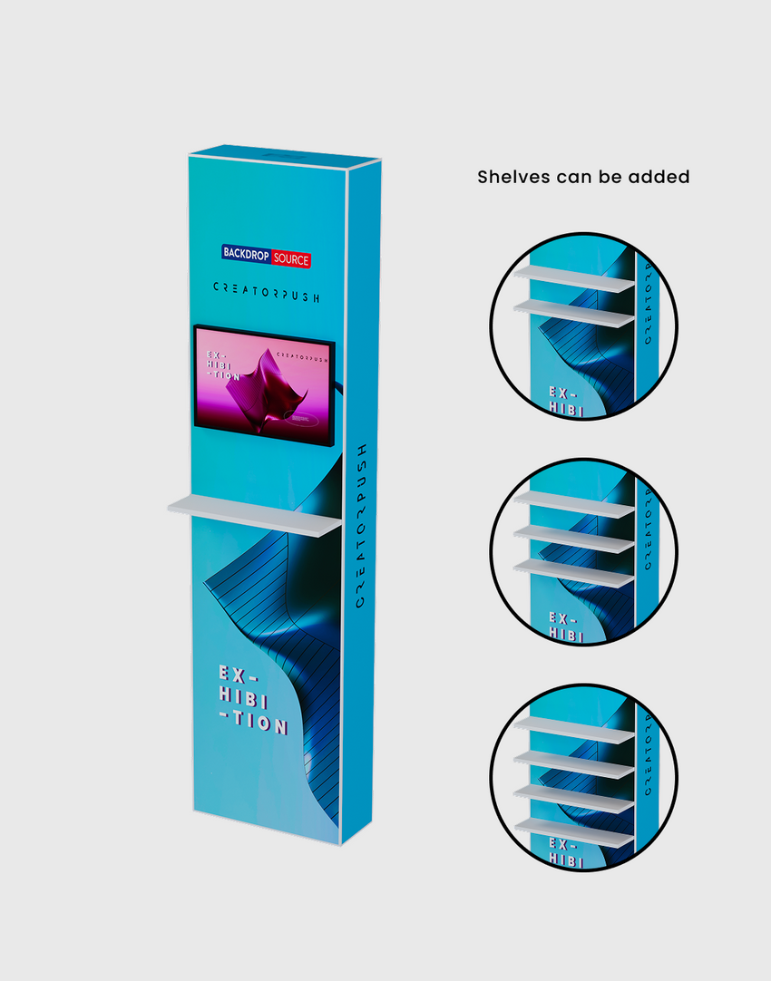 SEG Popup Display with TV Mount & External Shelves