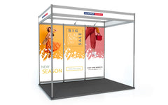 Shell Scheme Exhibition Graphics for 10ft Wide x 6.5ft Depth Booth - Backdropsource