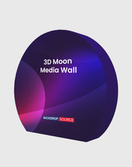 3D Moon-Shaped Tension Fabric Display