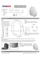 3D Moon-Shaped Tension Fabric Display