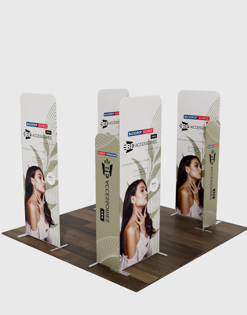 Magnetic Fabric Booth Display - Model 4 (10 x 10ft)