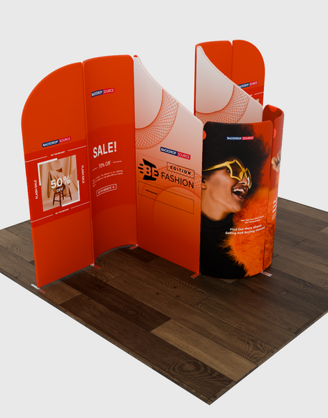 Magnetic Fabric Booth Display - Model 1 (13 x 10ft)