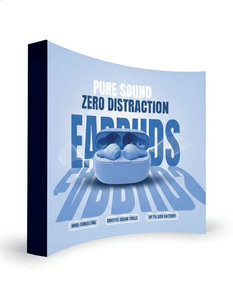 Curved Fabric Pop-Up Wall System