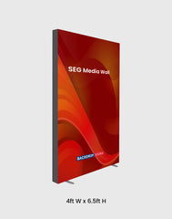 SEG Fabric Media Wall - 4ft W x 6.5ft H