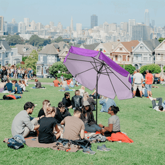 Tilting Patio Umbrellas With Valances (Iron Frame) – 8.8ft x 8.8ft