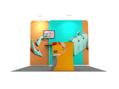 Portable Exhibit Display 10ft - Model 1 - Backdropsource