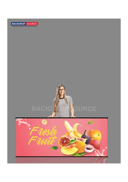 Backlit fabric LED Counter Display