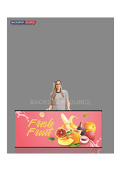 Backlit fabric LED Counter Display