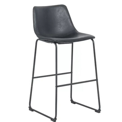 Black Valvet Material Bar Stool