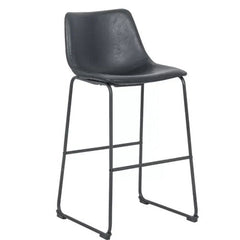 Black Valvet Material Bar Stool