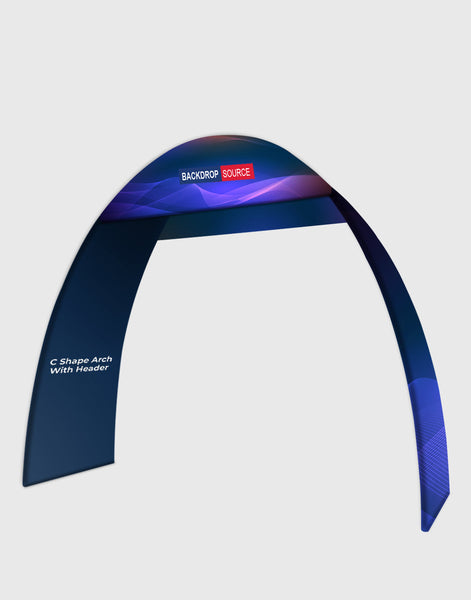 20ft C-Shaped Tension Fabric Arch with Header