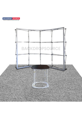 10ft x 10ft Curved Popup Exhibit Pro 3-in-1 Display Kit with Illume Lights