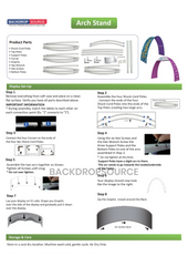C Shape Tension Fabric Arch with Shelves