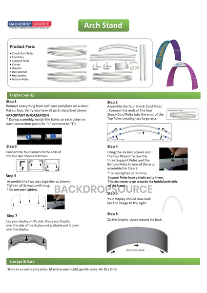 20ft C-Shaped Tension Fabric Arch with Header