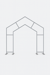 Peaked Arch Fabric Display for Events