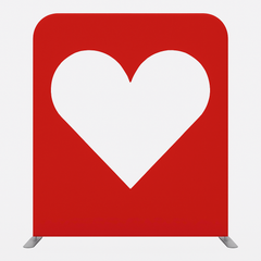 Straight Tension Fabric Media Wall – Heart Cutout
