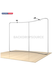 Premium Curved Backwall Kit with Clamping Lights