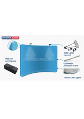 Premium Curved Backwall Kit with Clamping Lights