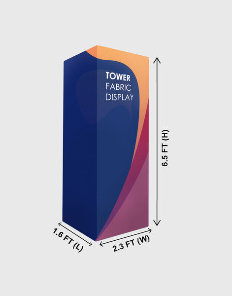 EZ Cubic Tower Fabric Display - Backdropsource