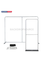 EZ Exhibit Essentials: 10x10 Booth Kit with Backwall and Banner Stand