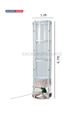 Exhibition Display Showcase with 5-Layer Shelves