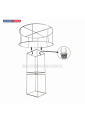 Fabric Tower Column Stand with Circle