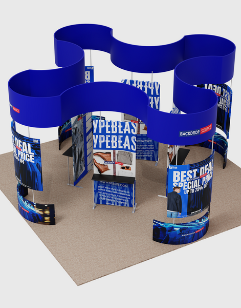 Modular Booth Kits 20ft x 20ft - Model 14