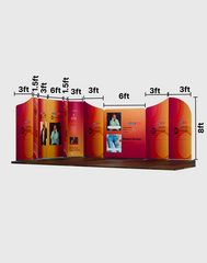 Magnetic Fabric Booth Display - Model 5 (16.4 x 16.4ft)