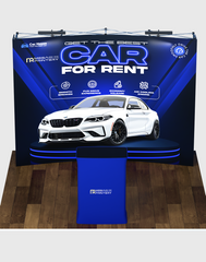 10ft x 10ft Curved Popup Exhibit Pro 3-in-1 Display Kit with Illume Lights