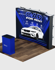 10ft x 10ft Curved Popup Exhibit Pro 3-in-1 Display Kit with Illume Lights