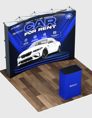 10ft x 10ft Curved Popup Exhibit Pro 3-in-1 Display Kit with Illume Lights