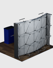 10ft x 10ft Curved Popup Exhibit Pro 3-in-1 Display Kit with Illume Lights