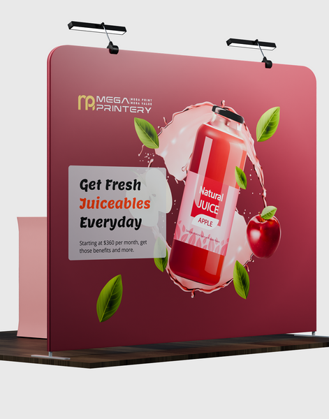 10ft x 10ft Straight Exhibit Pro 3-in-1 Display Kit with Hard Podium Case