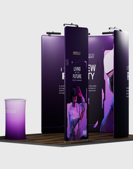 10 × 10 ft Modular U‑Shaped Trade Show Exhibit Kit