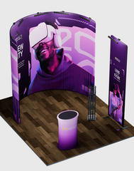 10 × 10 ft Modular U‑Shaped Trade Show Exhibit Kit